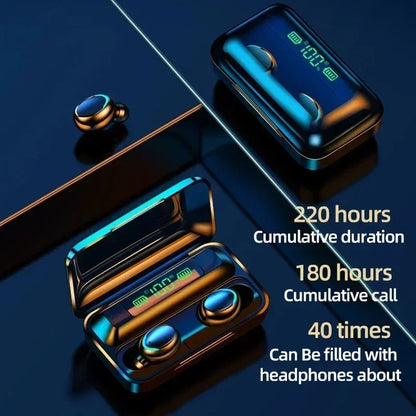 Auriculares Bluetooth 5.3 Estereo TWS F9-5 Impermeable Manos libres